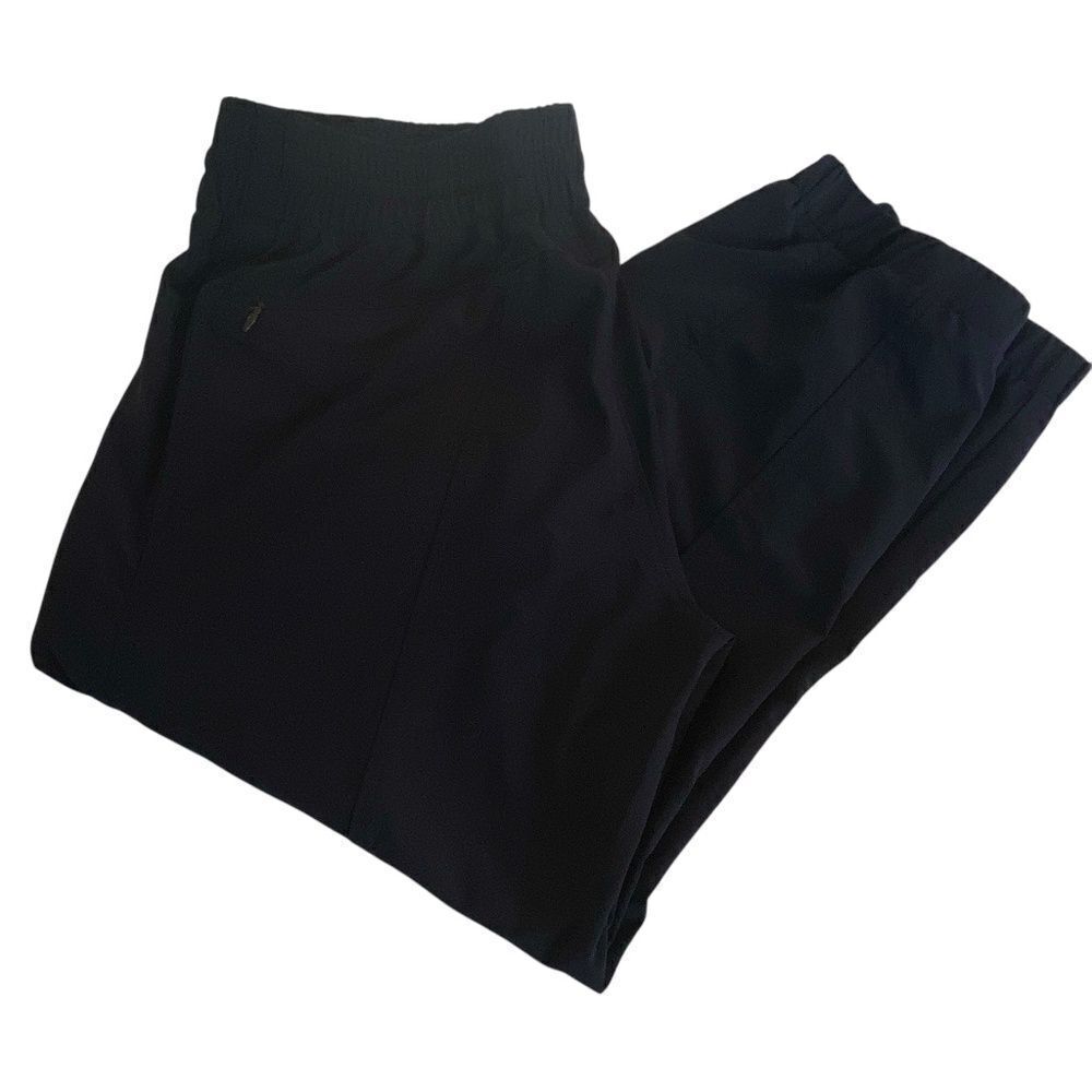 Athleta Navy Pants Size 8  Gathered Waist And Hem Zippered Pockets NWOT